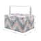 SINGER® Large Teal Zig Zag Print Premium Sewing Basket with Sew Kit